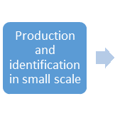 Production and identification in small scale